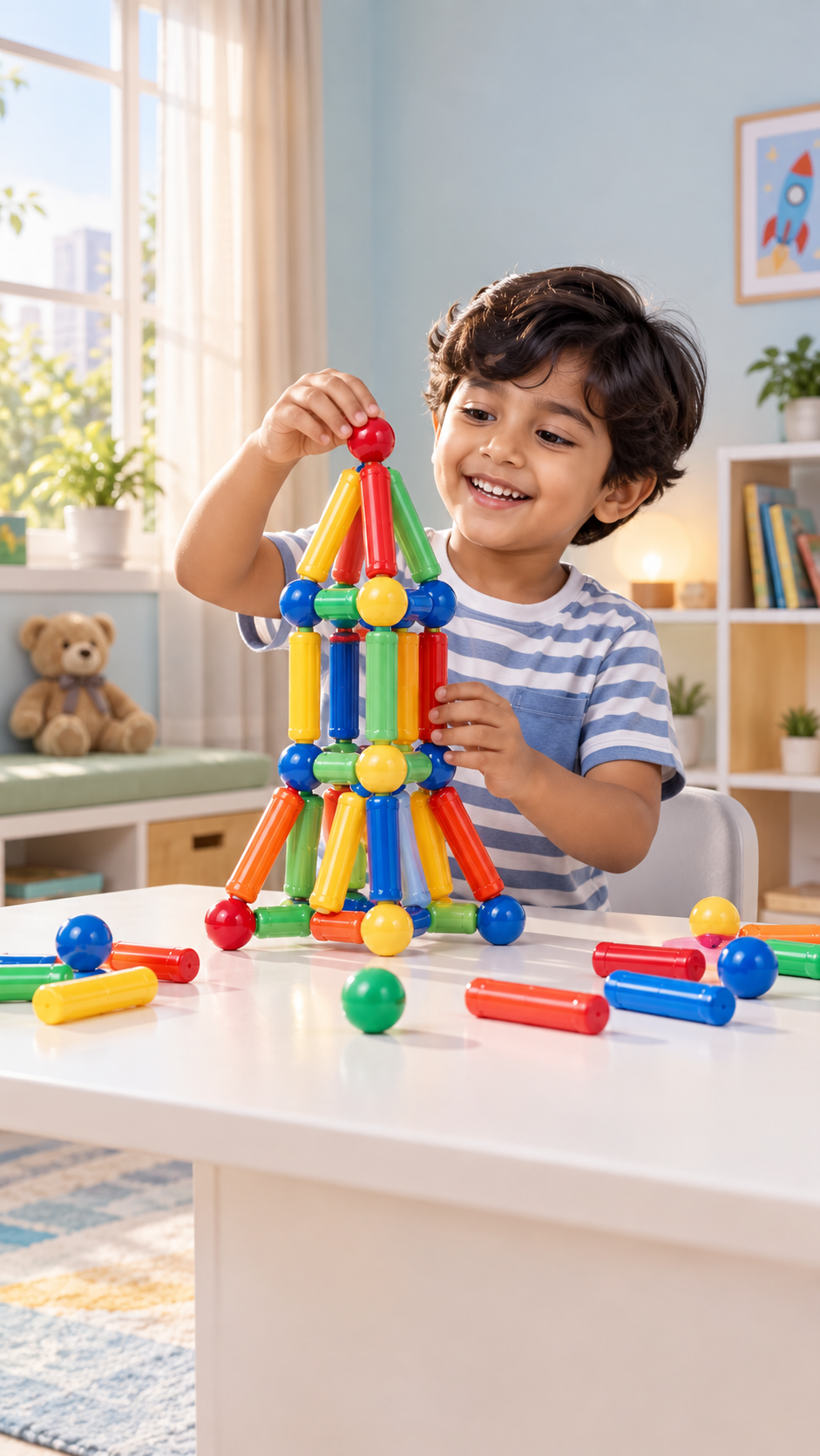 Magnetic blocks rocket