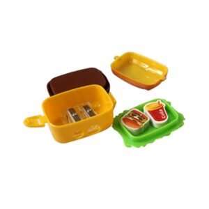 Hamburger Pencil Sharpener with Two Erasers